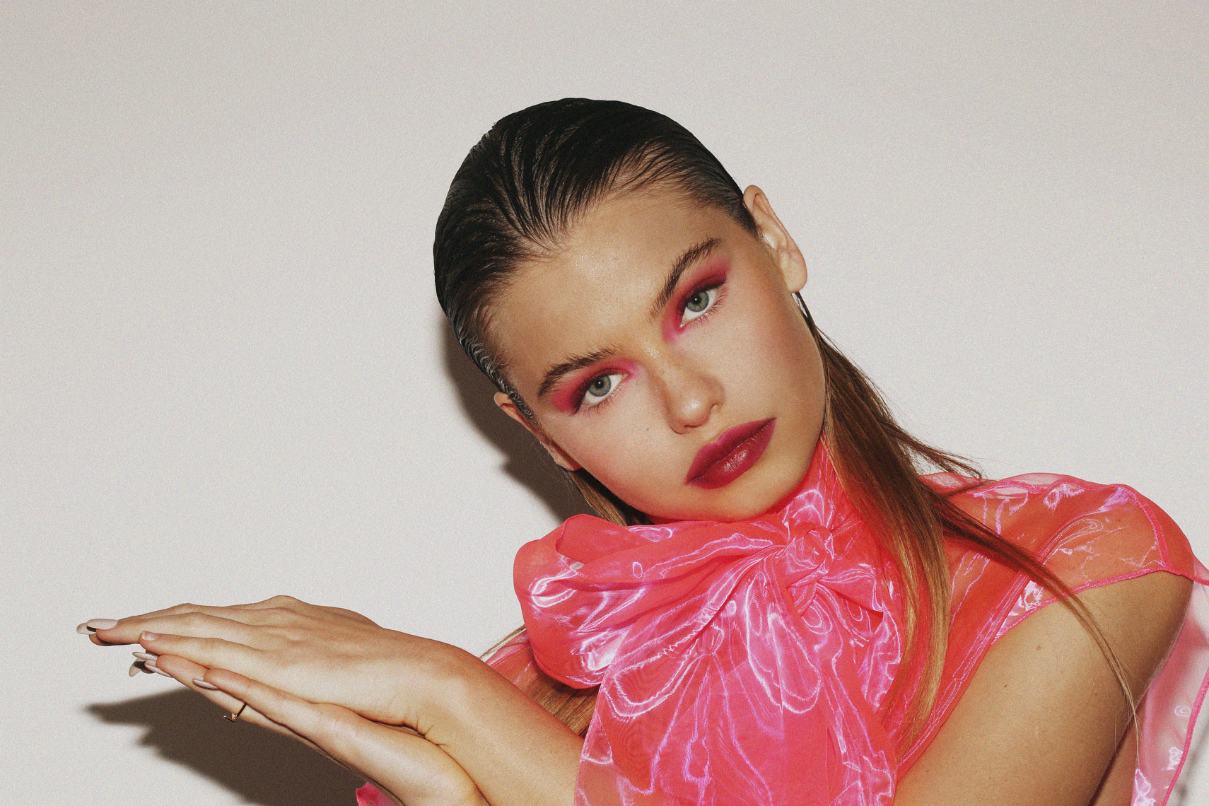 issie-gibbons-fashion-stylist-hanna-hillier-beauty-YSL-Prada-pink-bow-sheer
